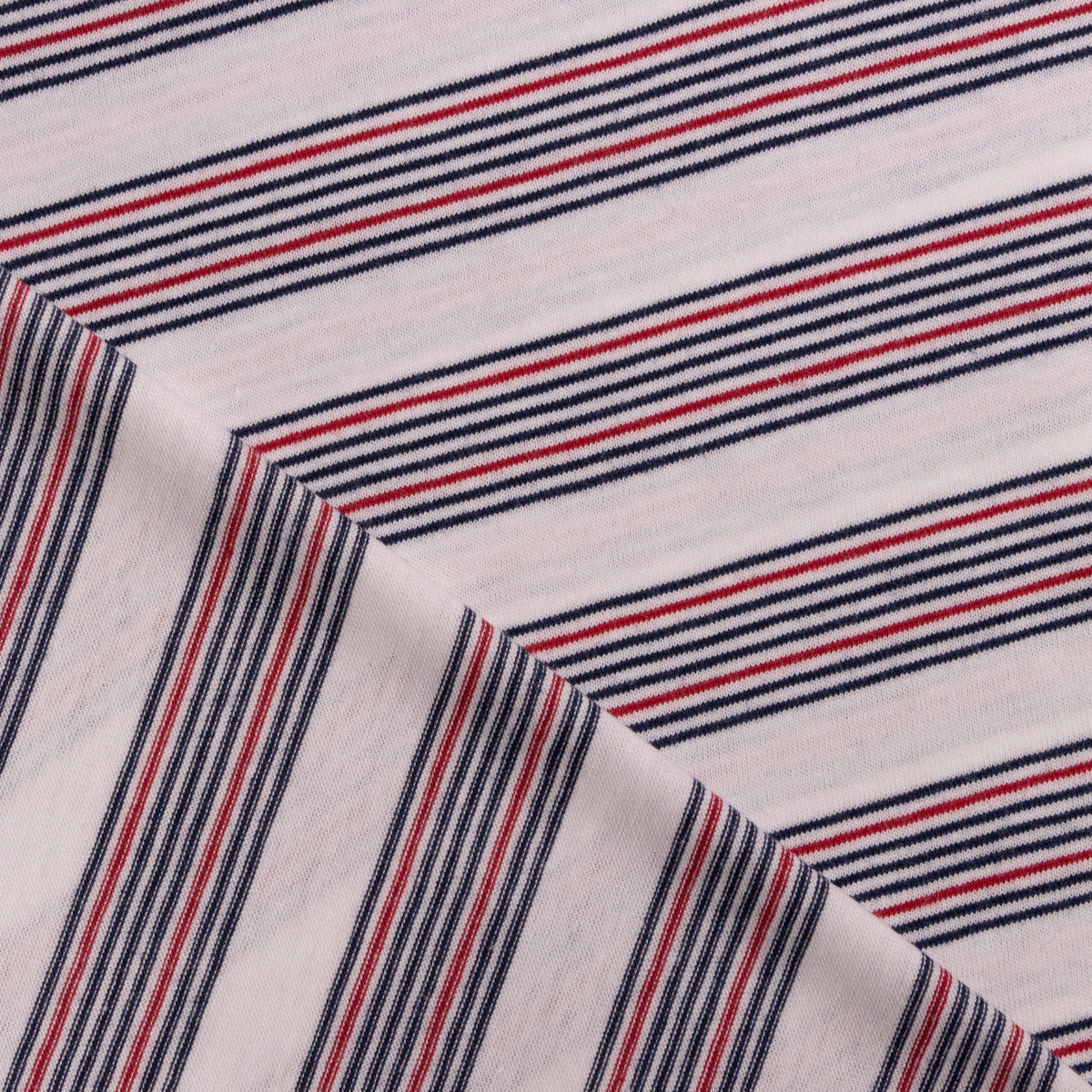 Single Jersey Sanetta - feine Streifen - weiß