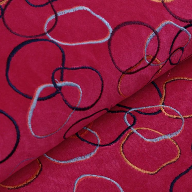 Velvet Velour - Stickerei - beere