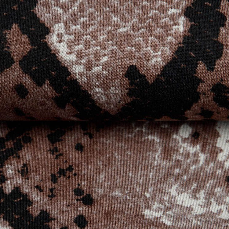 Jersey Viskose - Animalprint - grau-braun