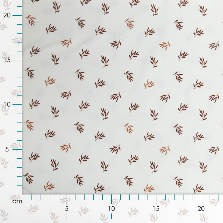 Jersey - kleine Zweige - Wollweiß