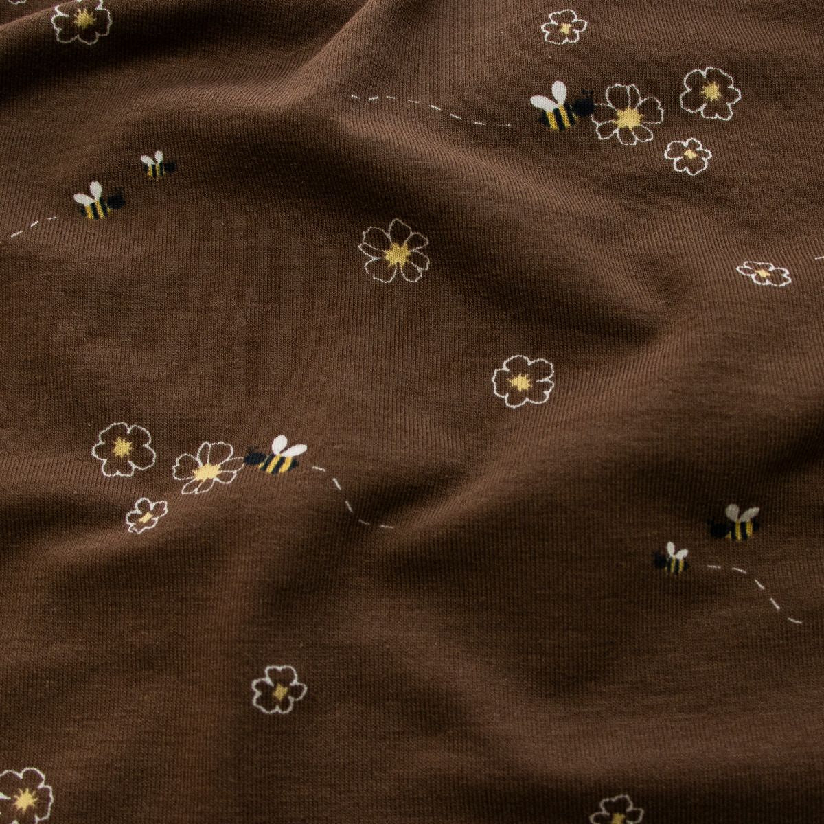 Jersey Baumwolle - Blumen und Bienchen