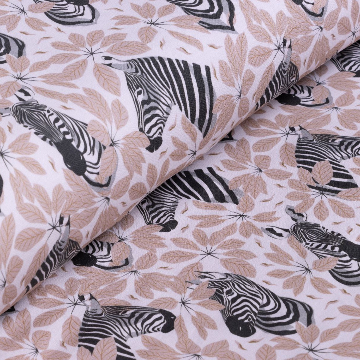 Sweat French Terry - Zebras - weiß