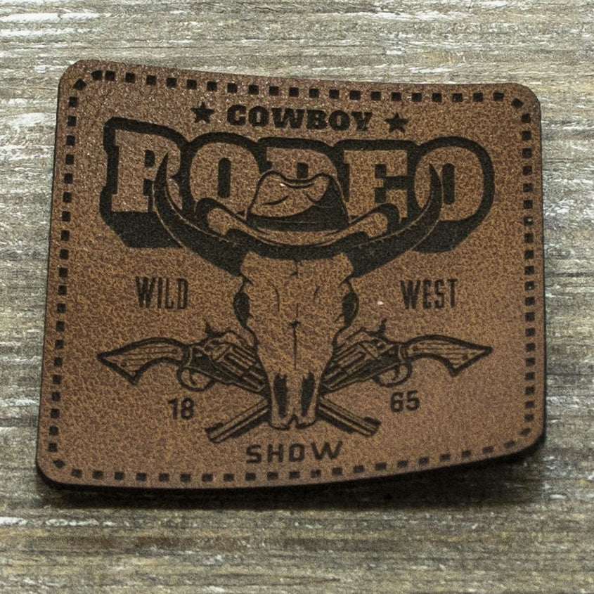 Label Kunstleder KDS - Cowboy - braun