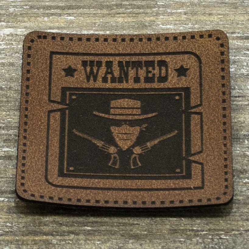 Label Kunstleder KDS - Wanted - braun