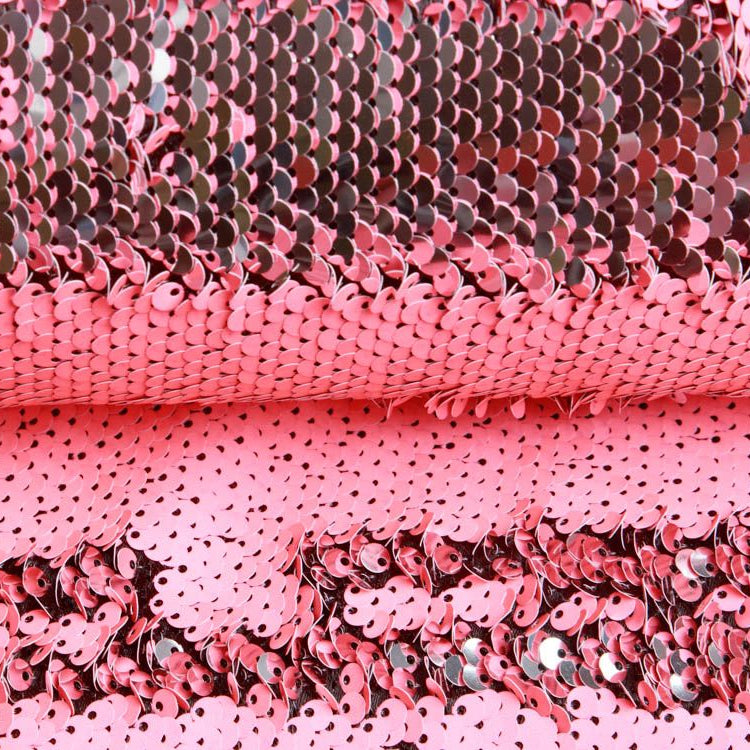 Wendepailetten Stoff - Hologramm-Optik - lachsfarben