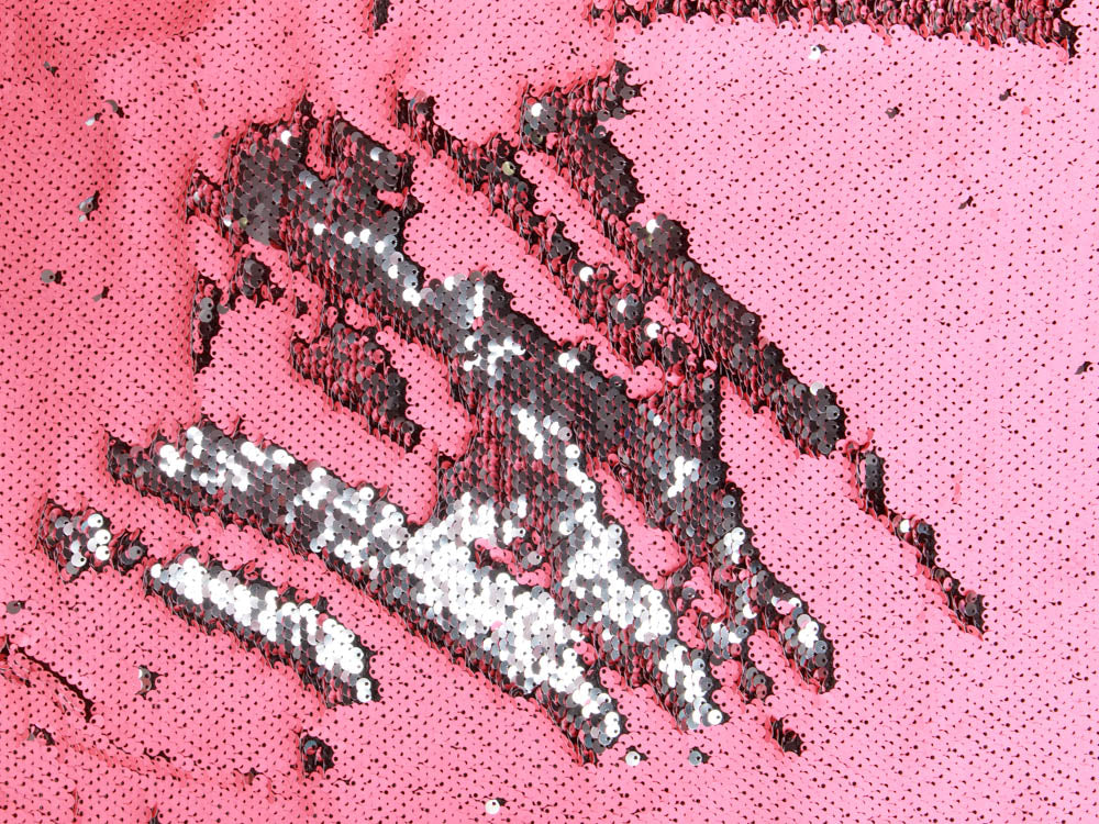 Wendepailetten Stoff - Hologramm-Optik - lachsfarben