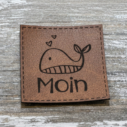 Label Kunstleder KDS - Moin - Love Wal - braun