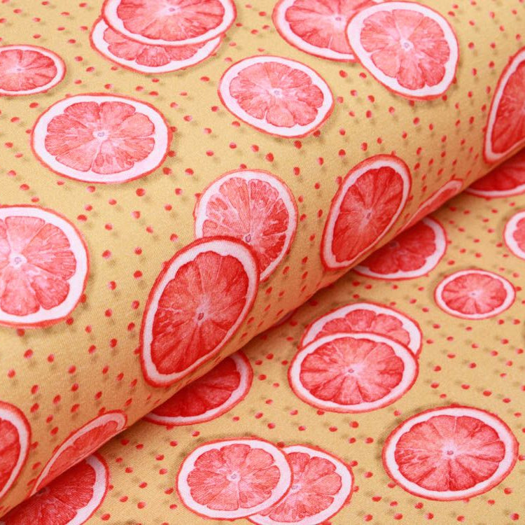 Jersey Digitalprint Stenzo - Orangenscheiben auf Punkten - ocker
