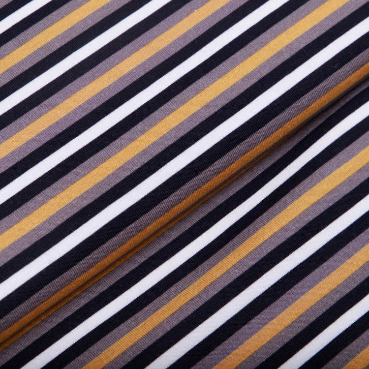 Jersey Avalana - Streifen - grau/ocker