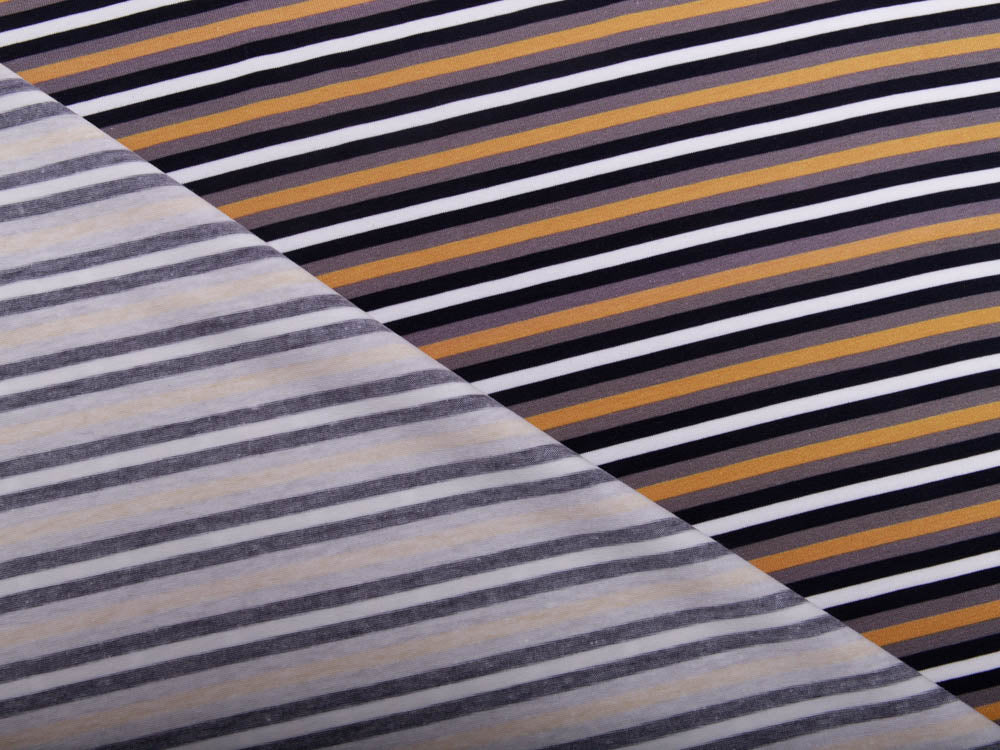 Jersey Avalana - Streifen - grau/ocker