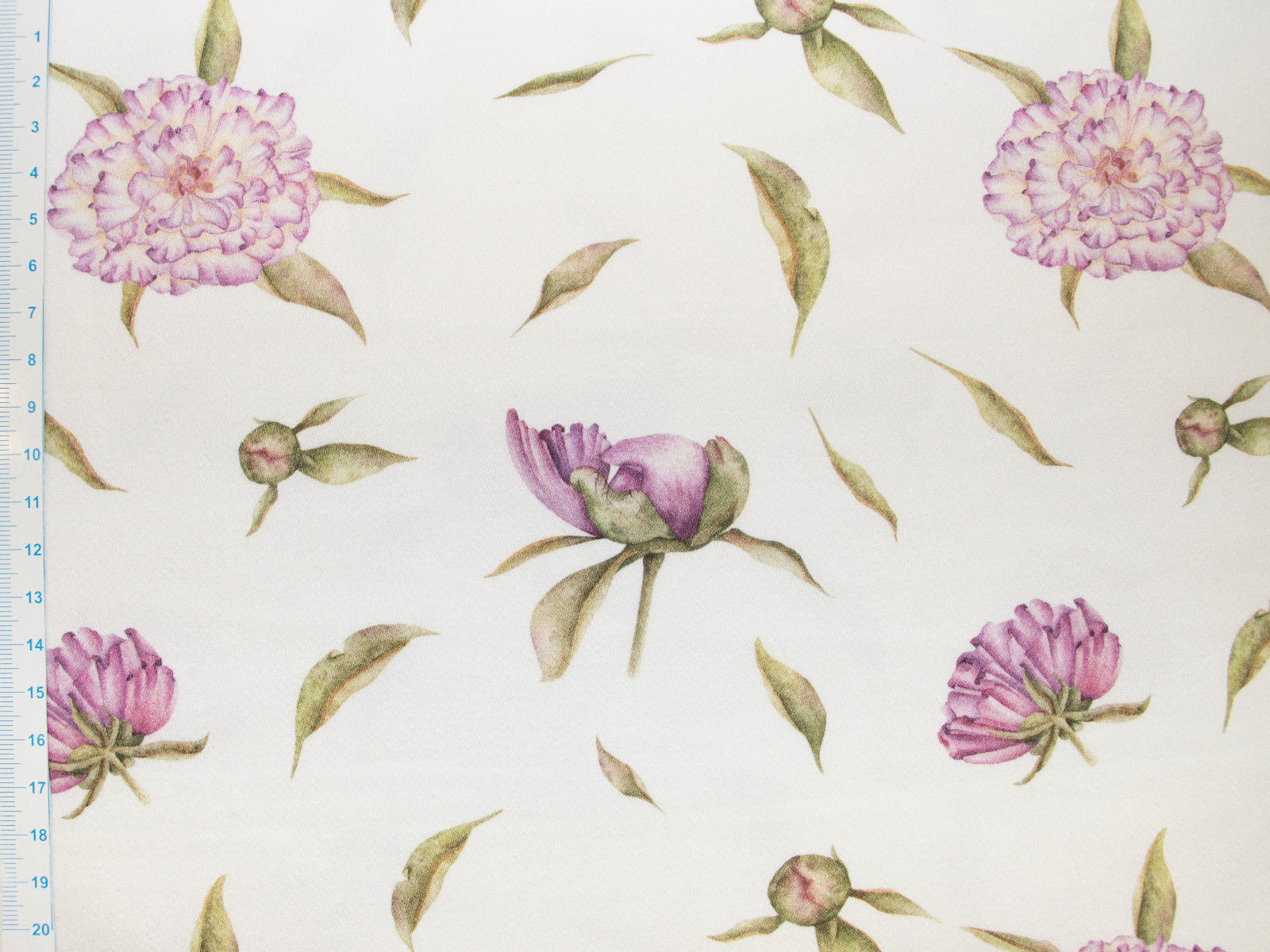 Webware Baumwollsatin Swafing Martha - Blumenmeer - weiß