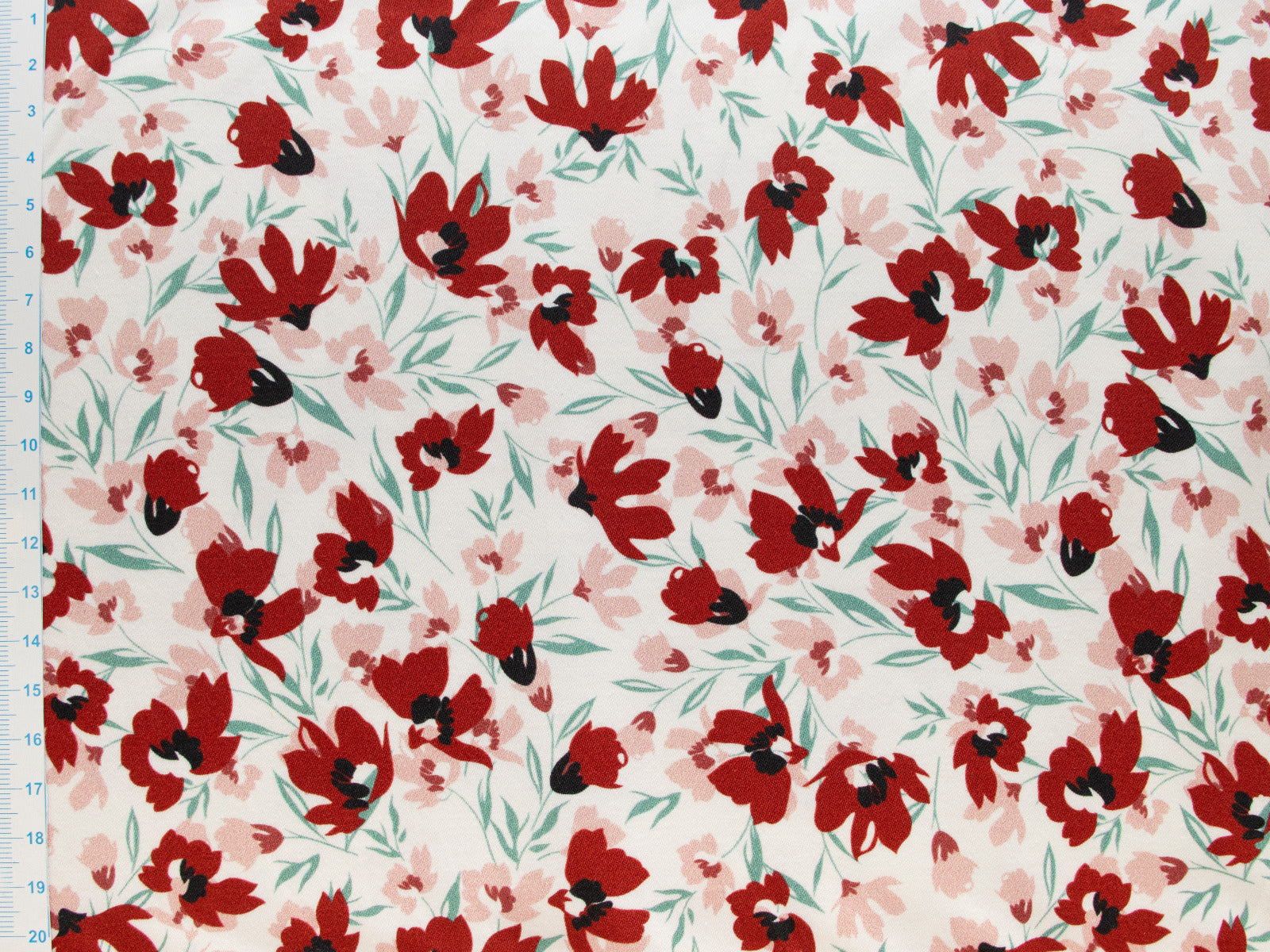 Webware Baumwollsatin Swafing Martha - Blumen - weiß