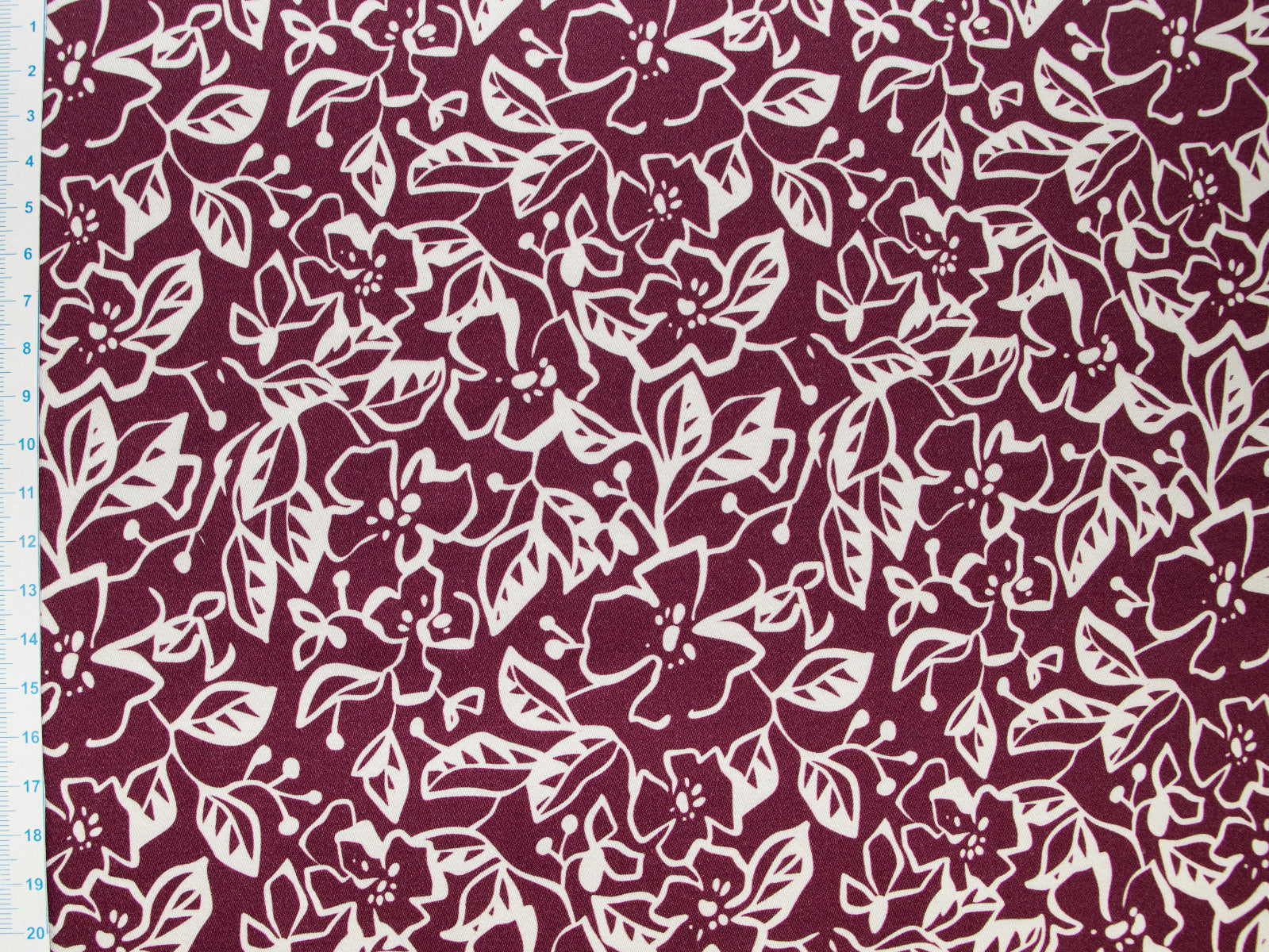 Webware Baumwollsatin Swafing Martha - Blumen - dunkles pink