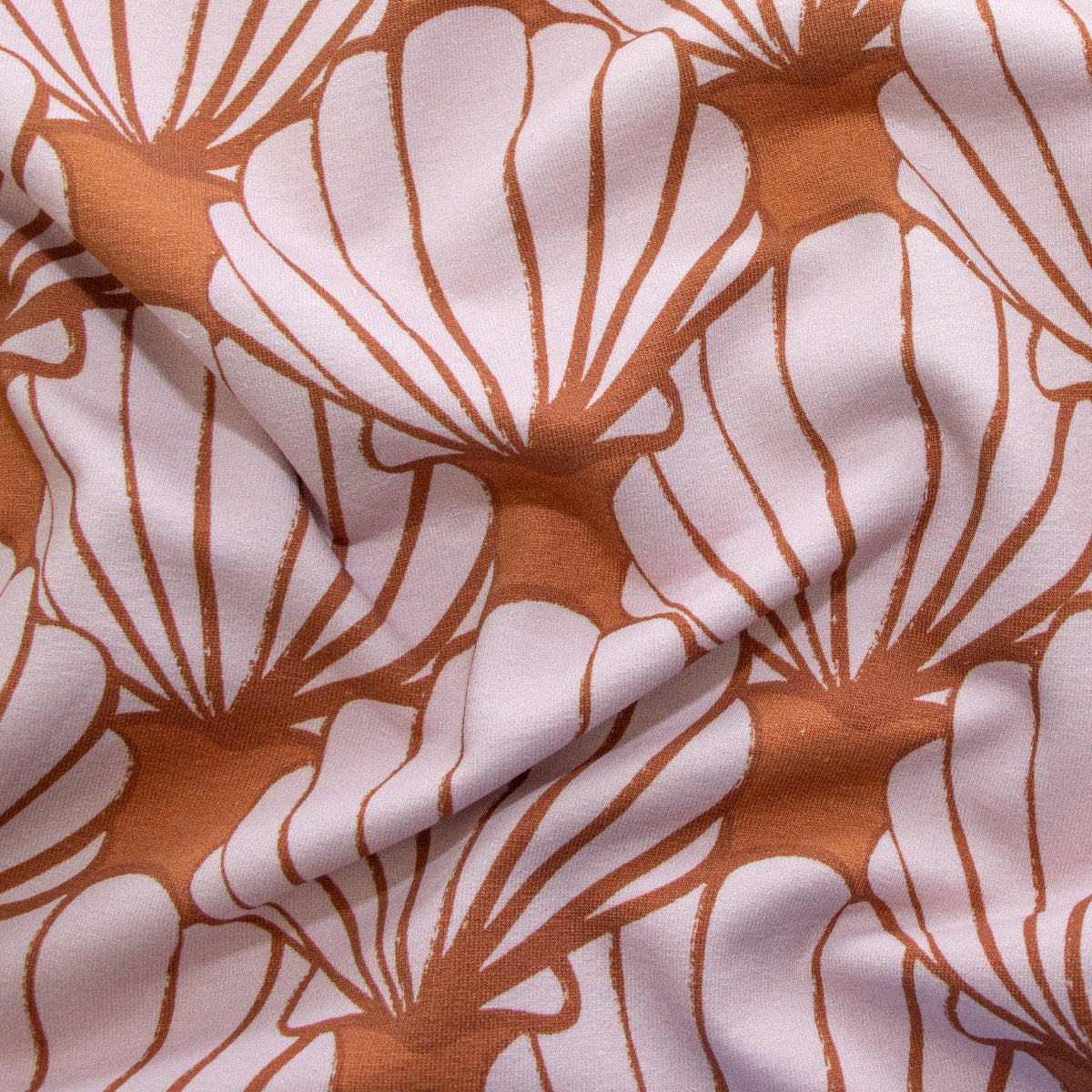 French Terry Swafing - Seashell by Cherry Picking - Muscheln - flieder - rosa