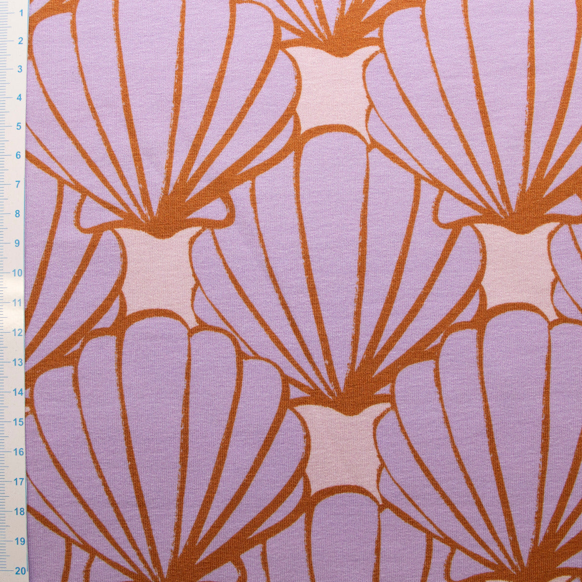 French Terry Swafing - Seashell by Cherry Picking - Muscheln - flieder - rosa