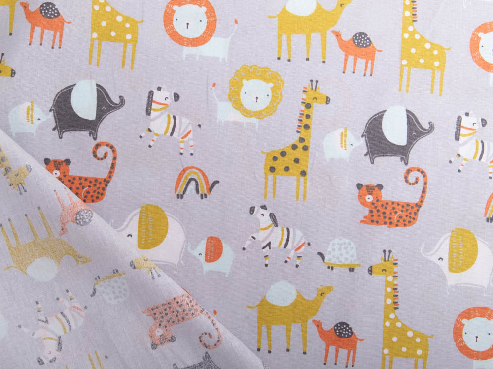 Webware Baumwolle Popeline by Poppy - verschiedene Zootiere