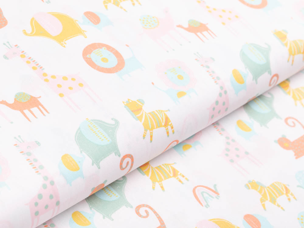 Webware Baumwolle Popeline by Poppy - verschiedene Zootiere