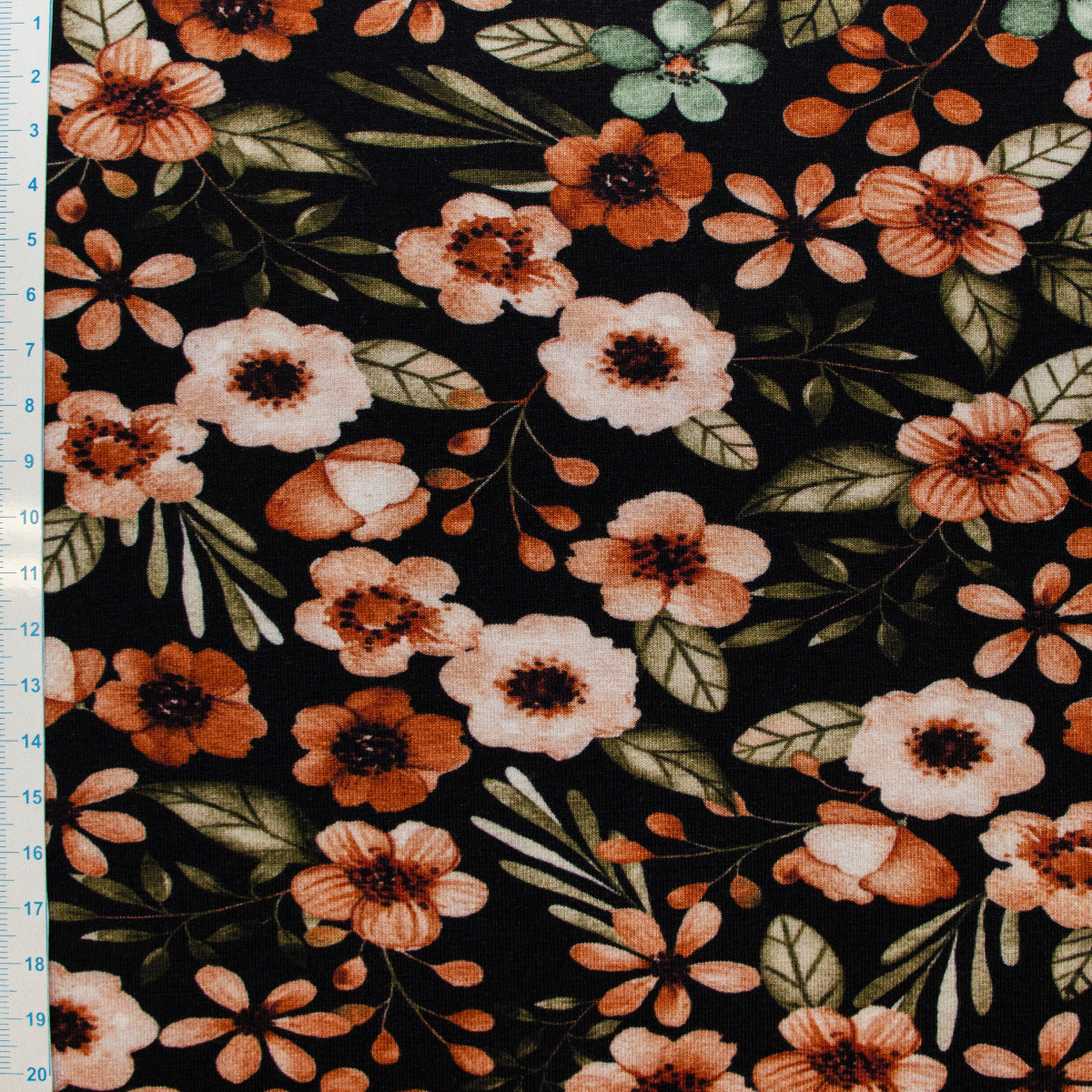 Modal Jersey Swafing Dalia - Blümchen - schwarz