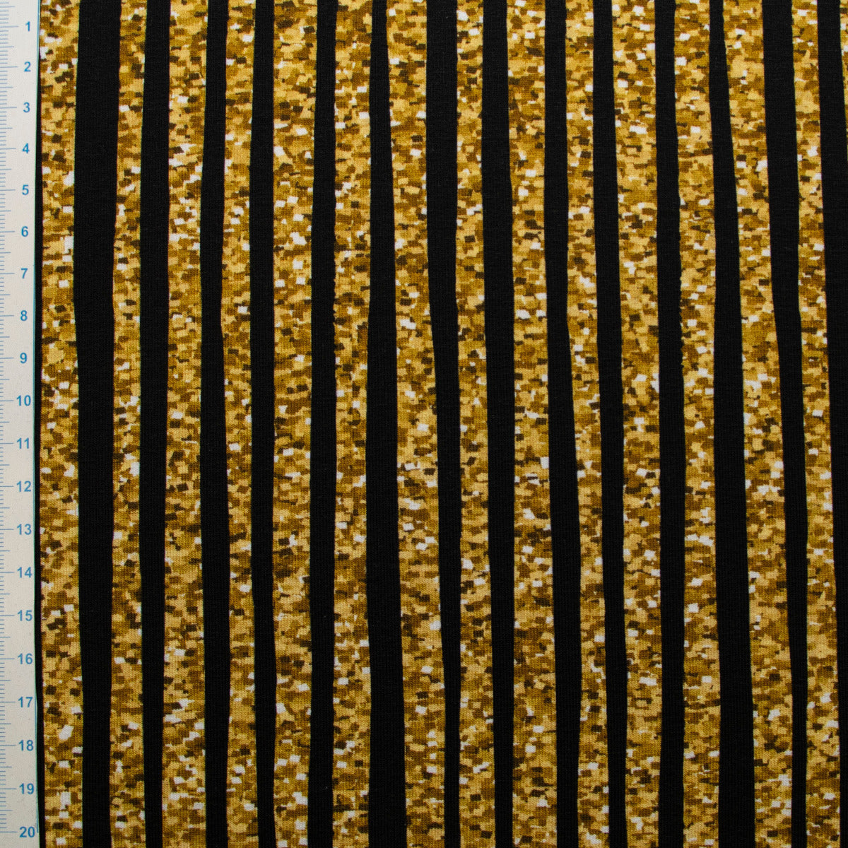 French Terry Swafing - Piano by Bienvenido Colorido - Streifen - schwarz - gold