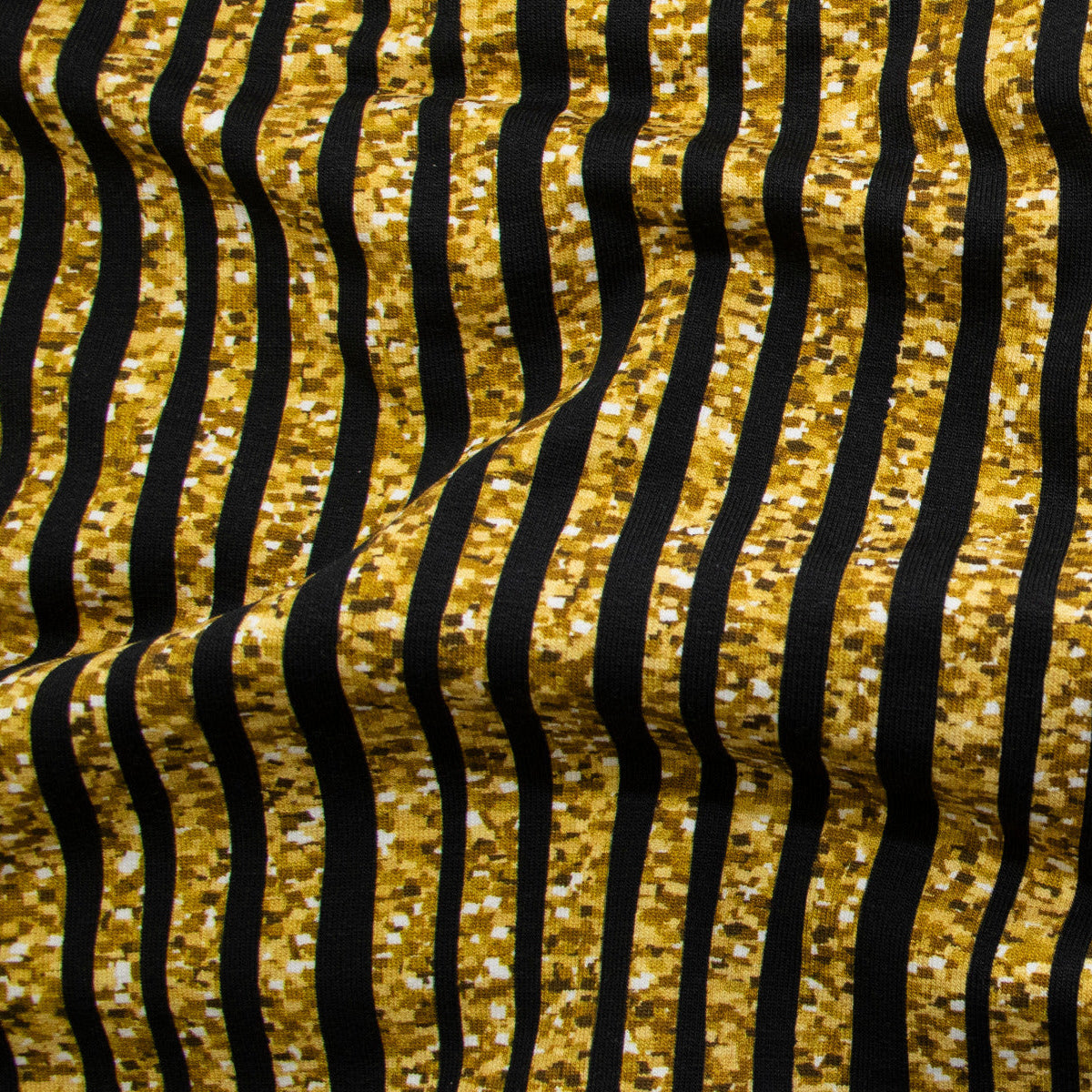 French Terry Swafing - Piano by Bienvenido Colorido - Streifen - schwarz - gold