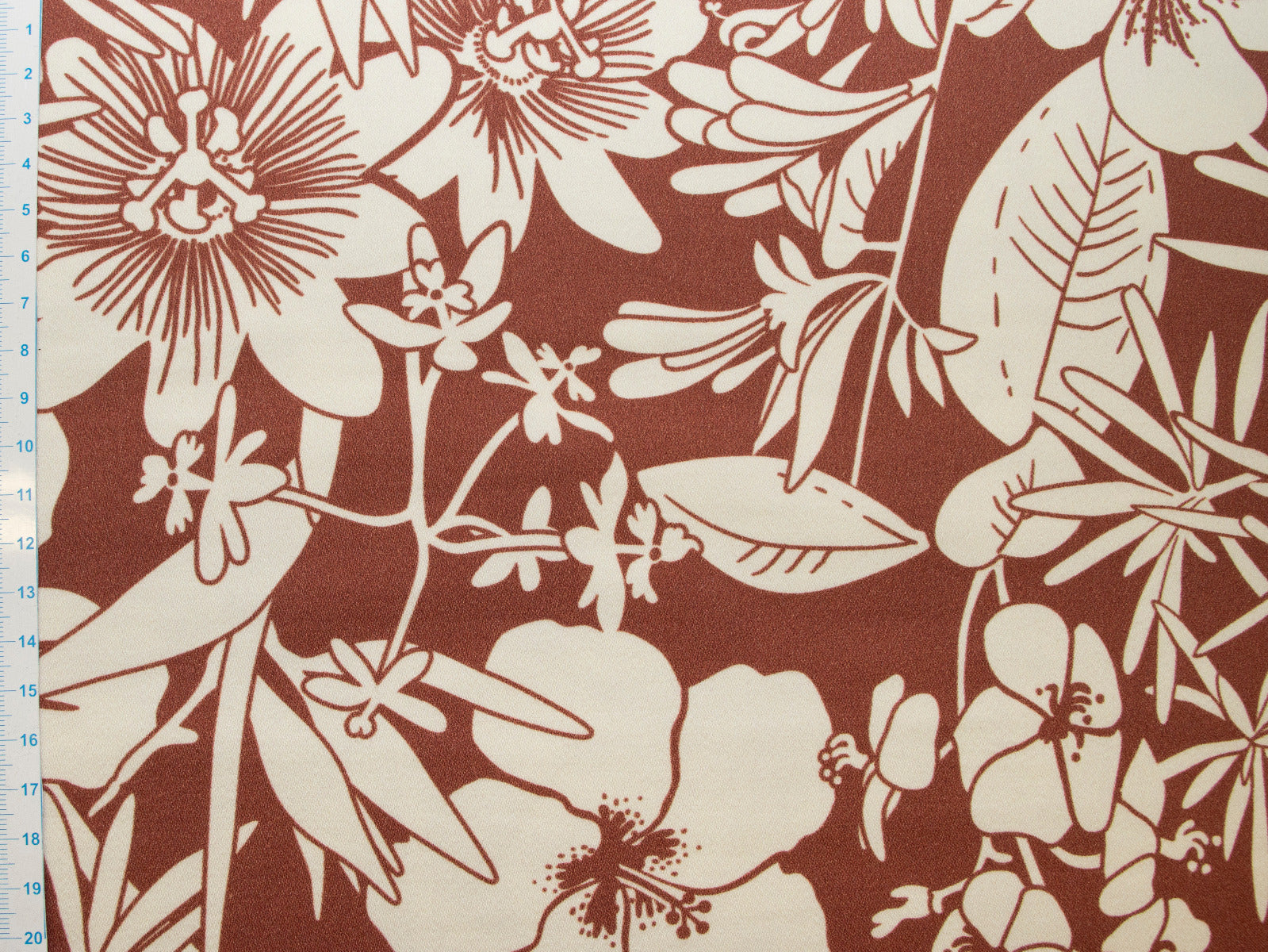 Baumwoll Stretch Swafing - Bloom by Käselotti - Blumen - rostrot