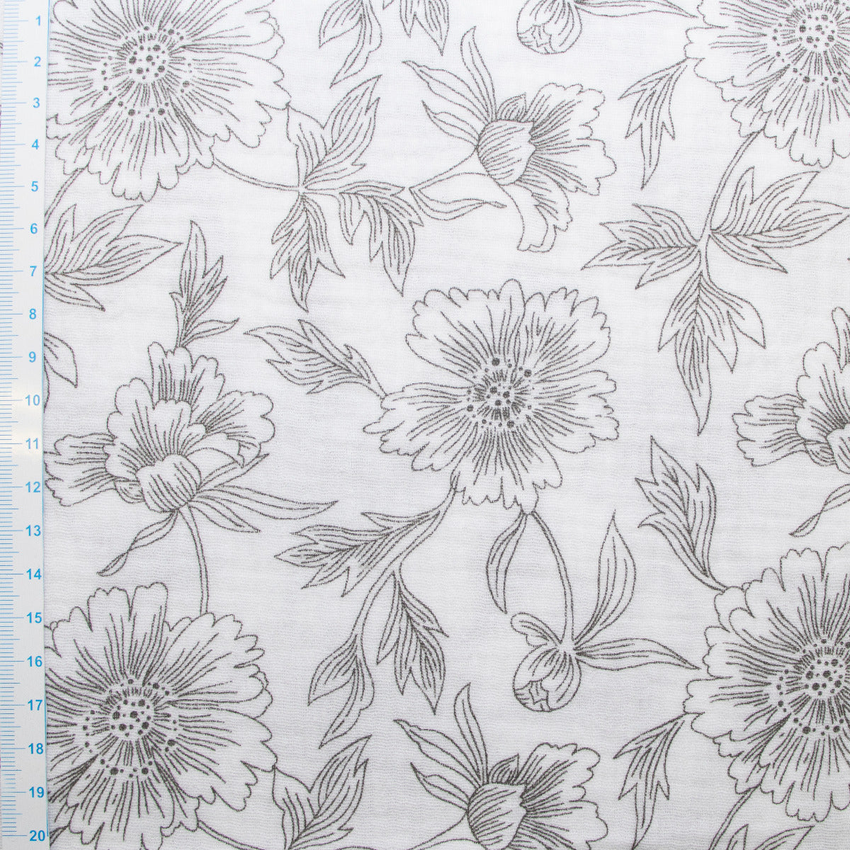 Baumwolle Musselin Double Gauze - Blümchen - Wollweiß