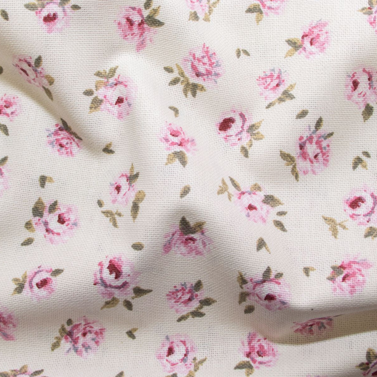 Dekostoff Half-Panama - kleine Rosen