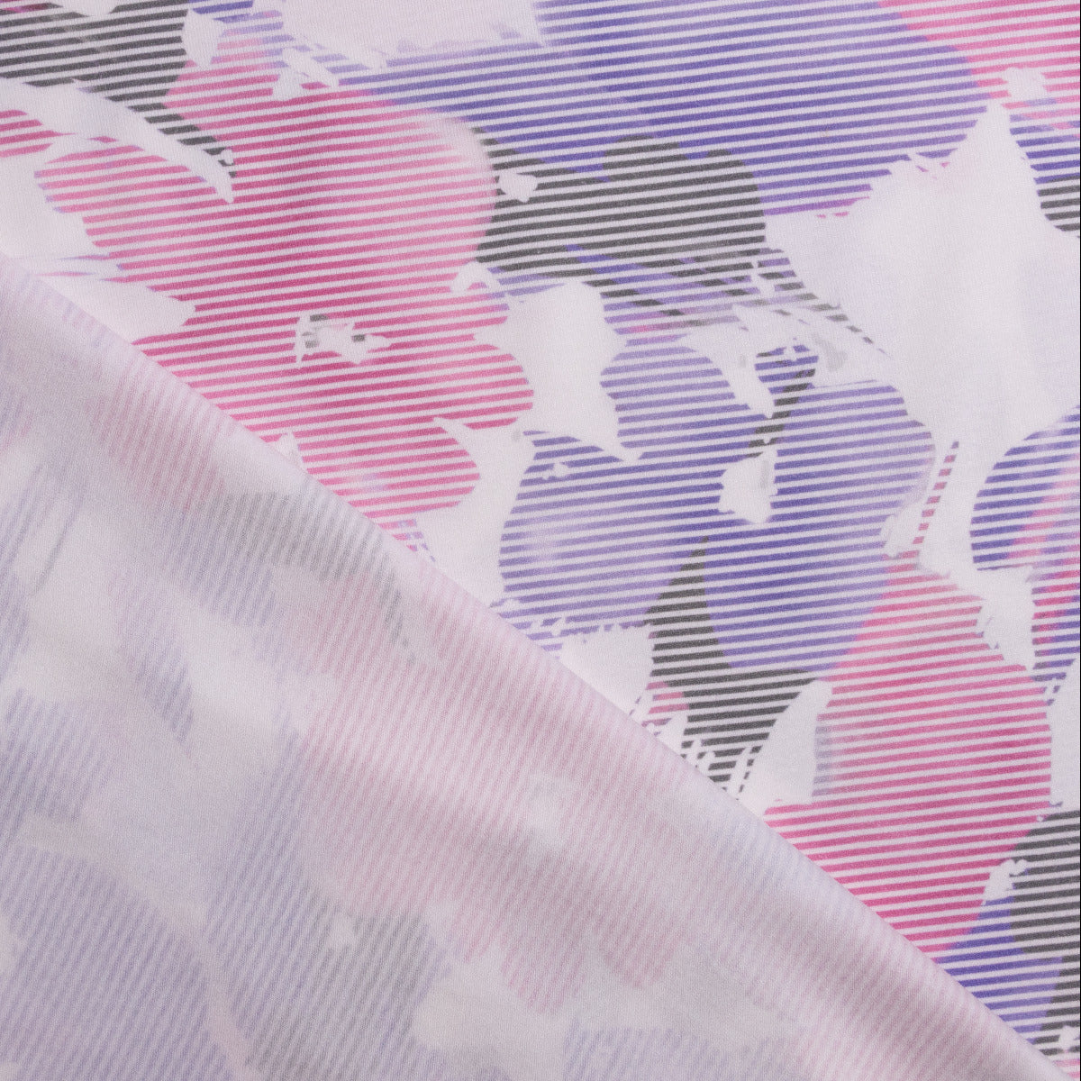 KDS Queen´s Collection Jersey Viskose - gestreifte Blätter - weiß