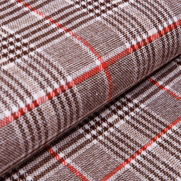 Wollstoff - Karos - grau