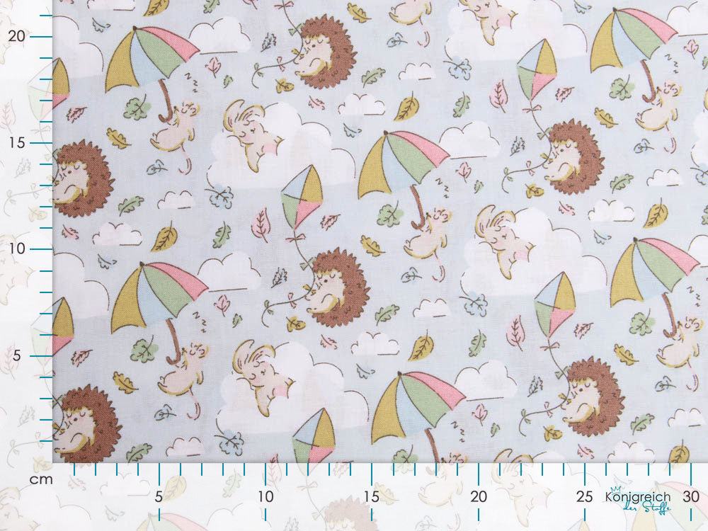 Webware Baumwolle Patchwork - Igel und Hasen
