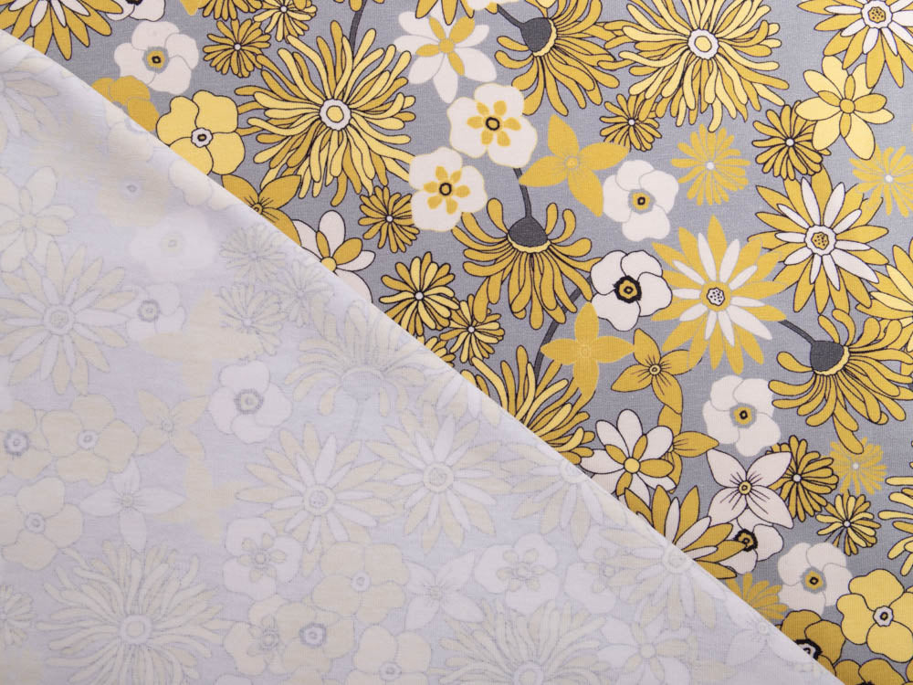 Jersey Avalana - Blumenwiese - grau