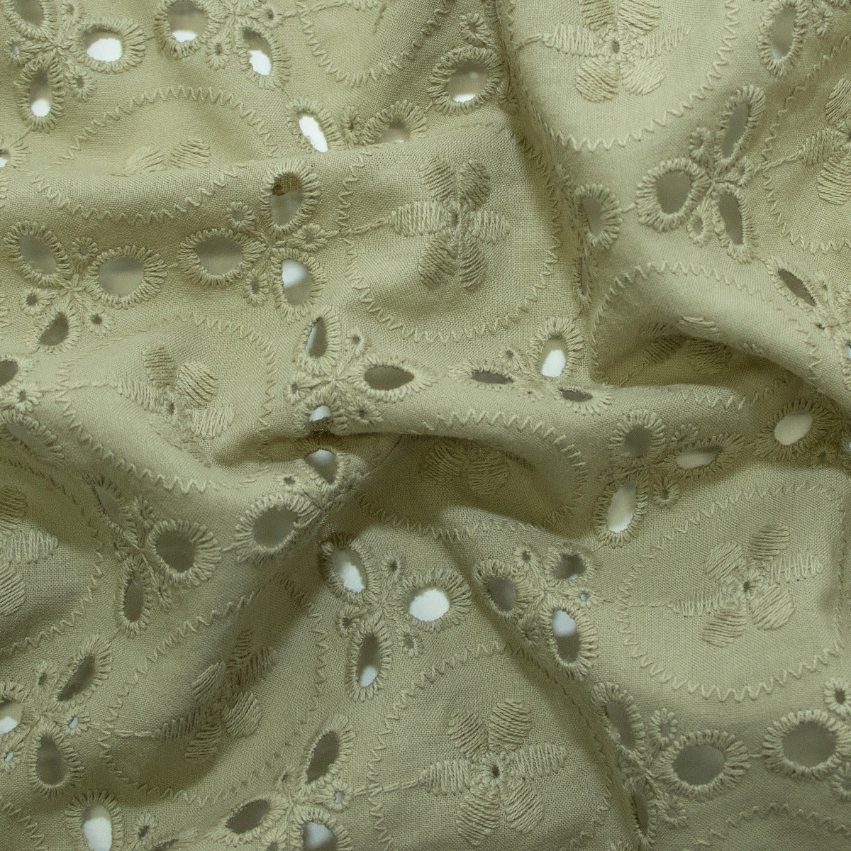 Webware Baumwolle Broderie - Lochstickerei - Abstraktes Muster