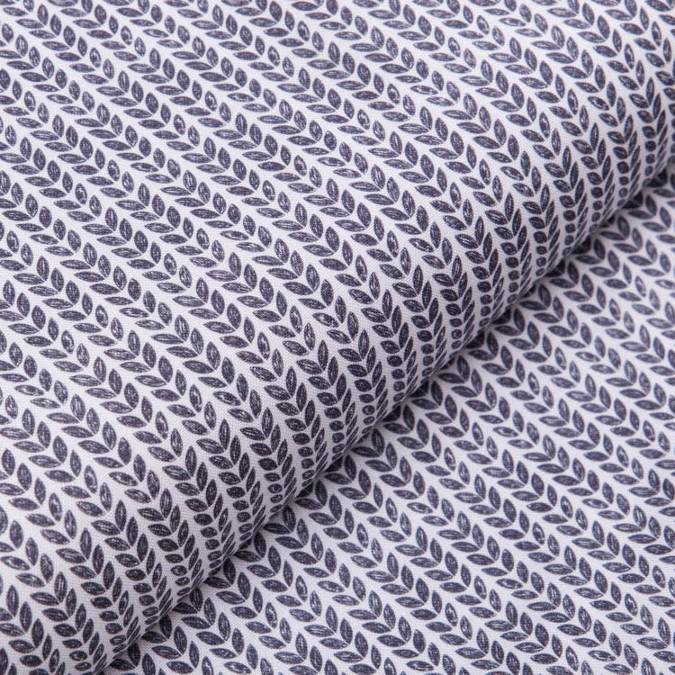 Webware Baumwolle Patchwork - Blätter - creme