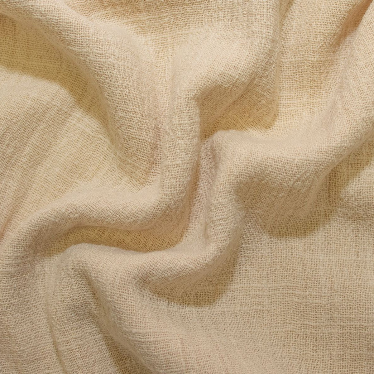 Musselin Slub Stone Washed in Leinenoptik - uni - sand