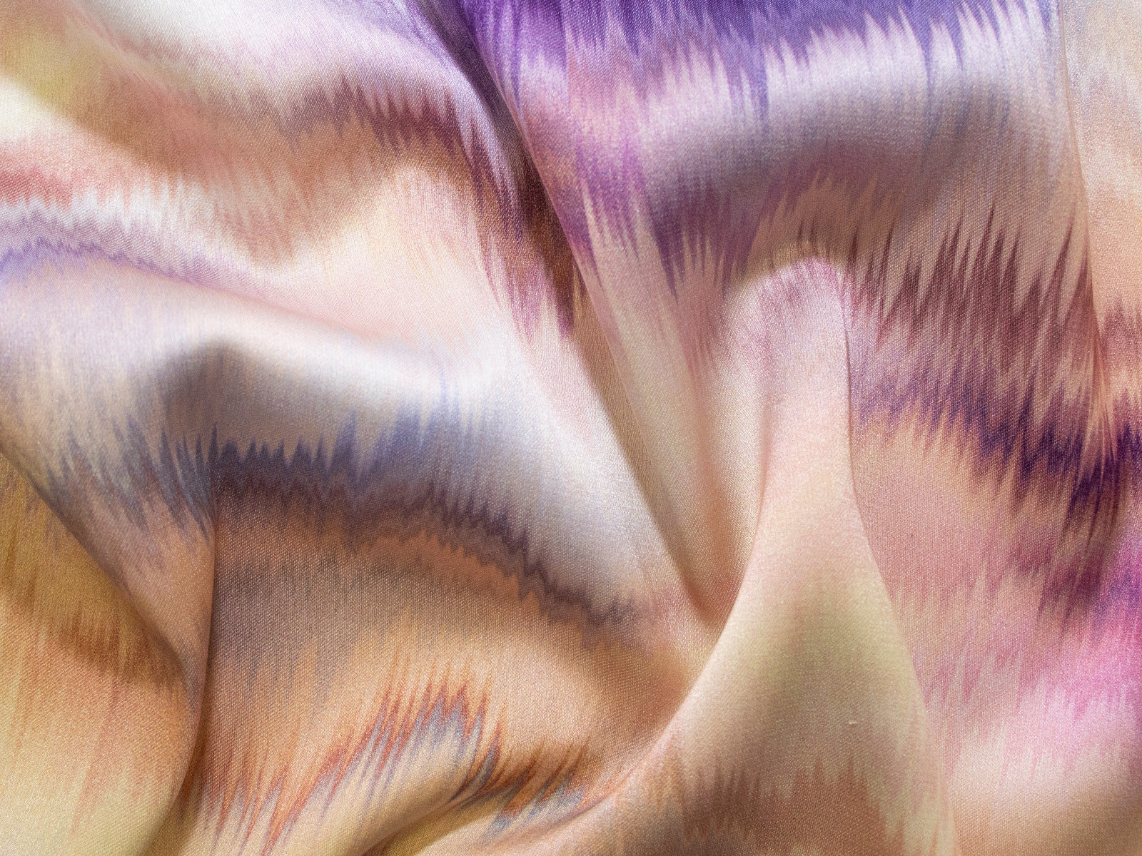 Stretch Satin - Wellenoptik - bunt