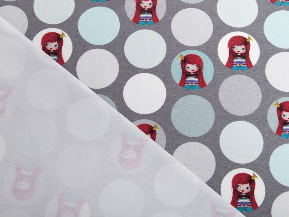 Jersey Eigenproduktion KDS - KDS Prinzessin - grau