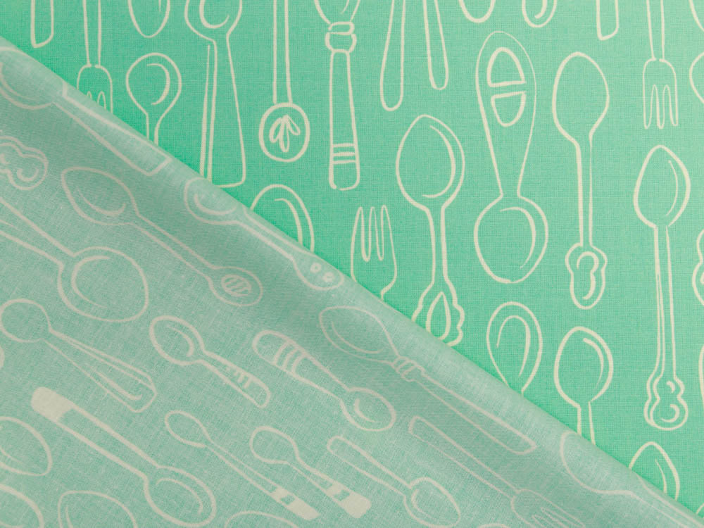 Webware Baumwolle Organic Pigmentdruck by Hamburger Liebe In my Kitchen - Besteck