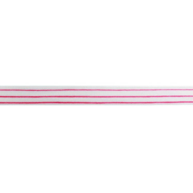 Elastisches Einfassband Jersey mit Falz ca. 20 mm breit - Streifen