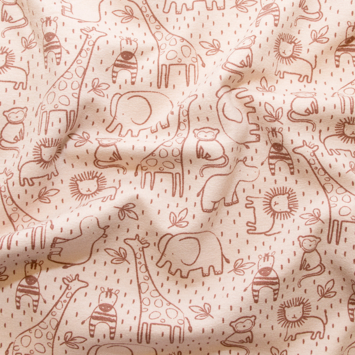 Jersey Baumwolle - Zootiere - rosa