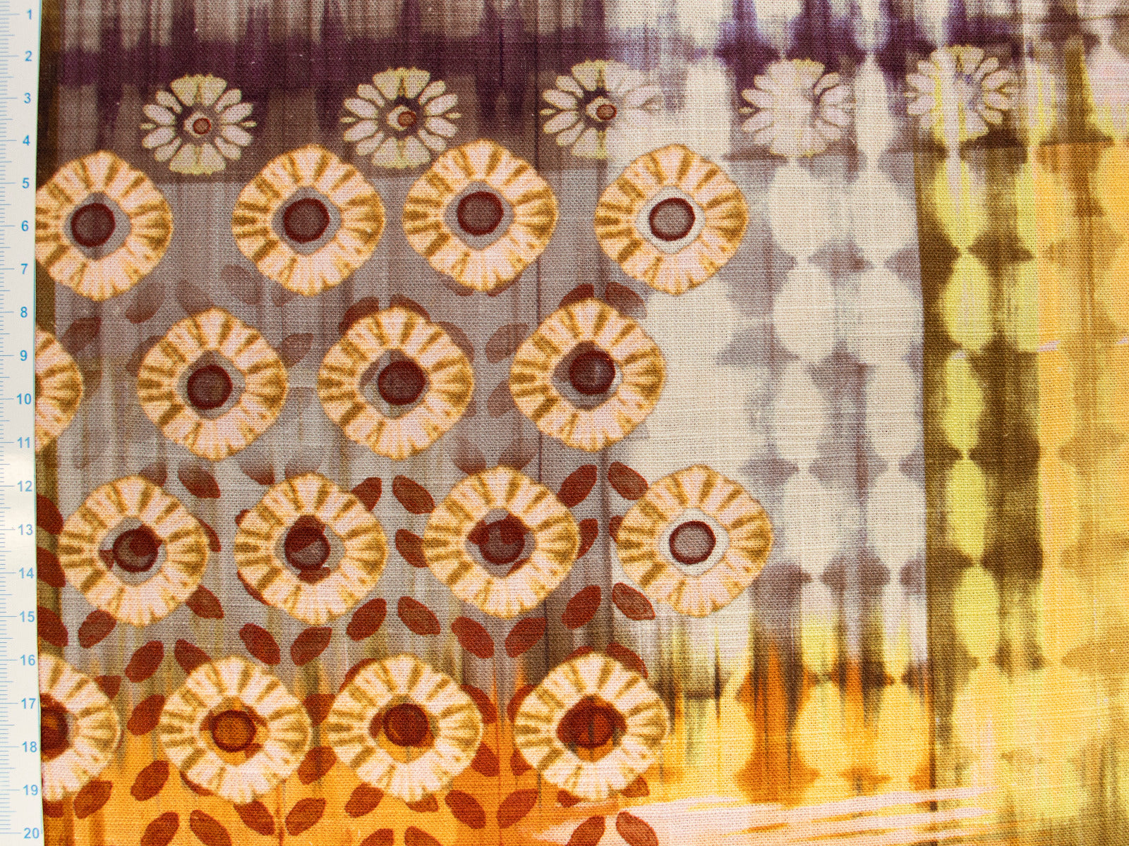 Webware Viskose Leinen - verschiedene Muster - orange