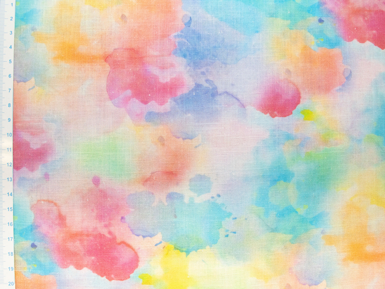 Leinen mit 10% Baumwolle gewebt- Abstraktes Muster - orange - grau