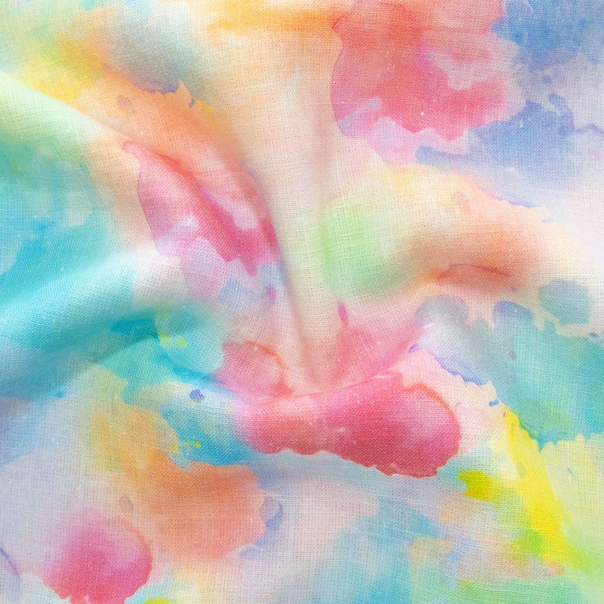 Leinen mit 10% Baumwolle gewebt- Abstraktes Muster - orange - grau