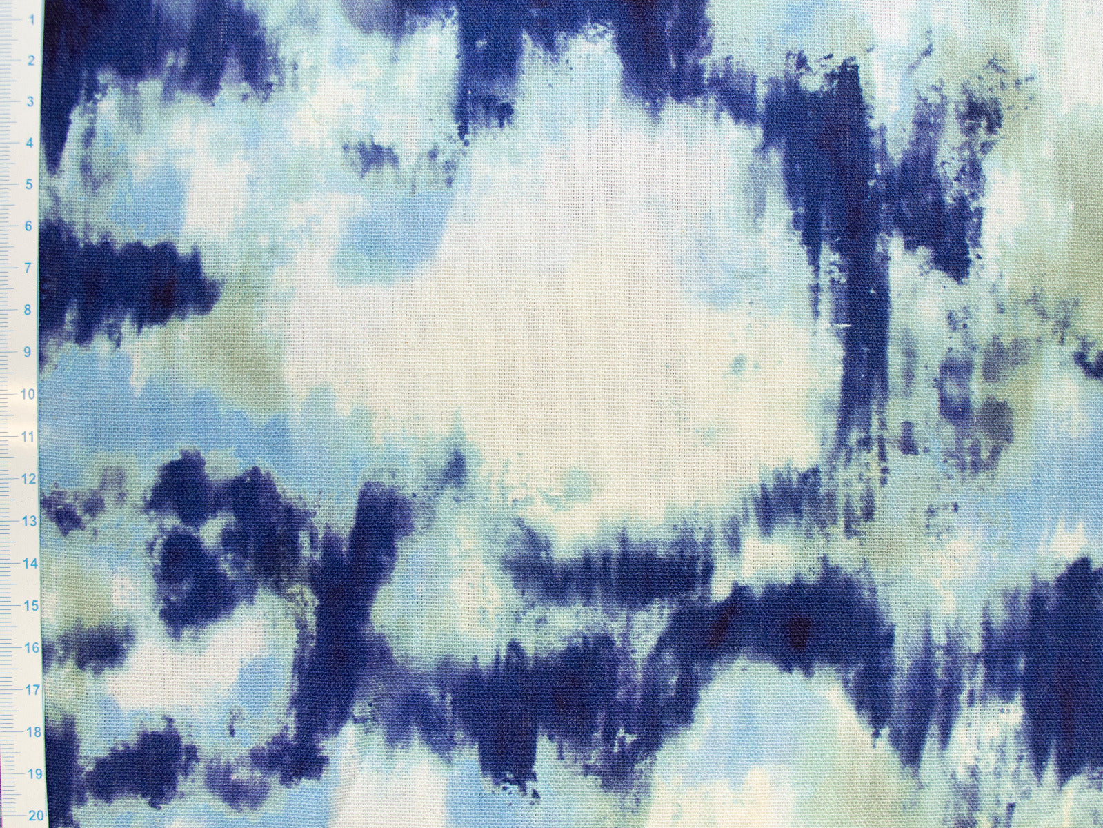 Webware Viskose Leinen - Brush - blau