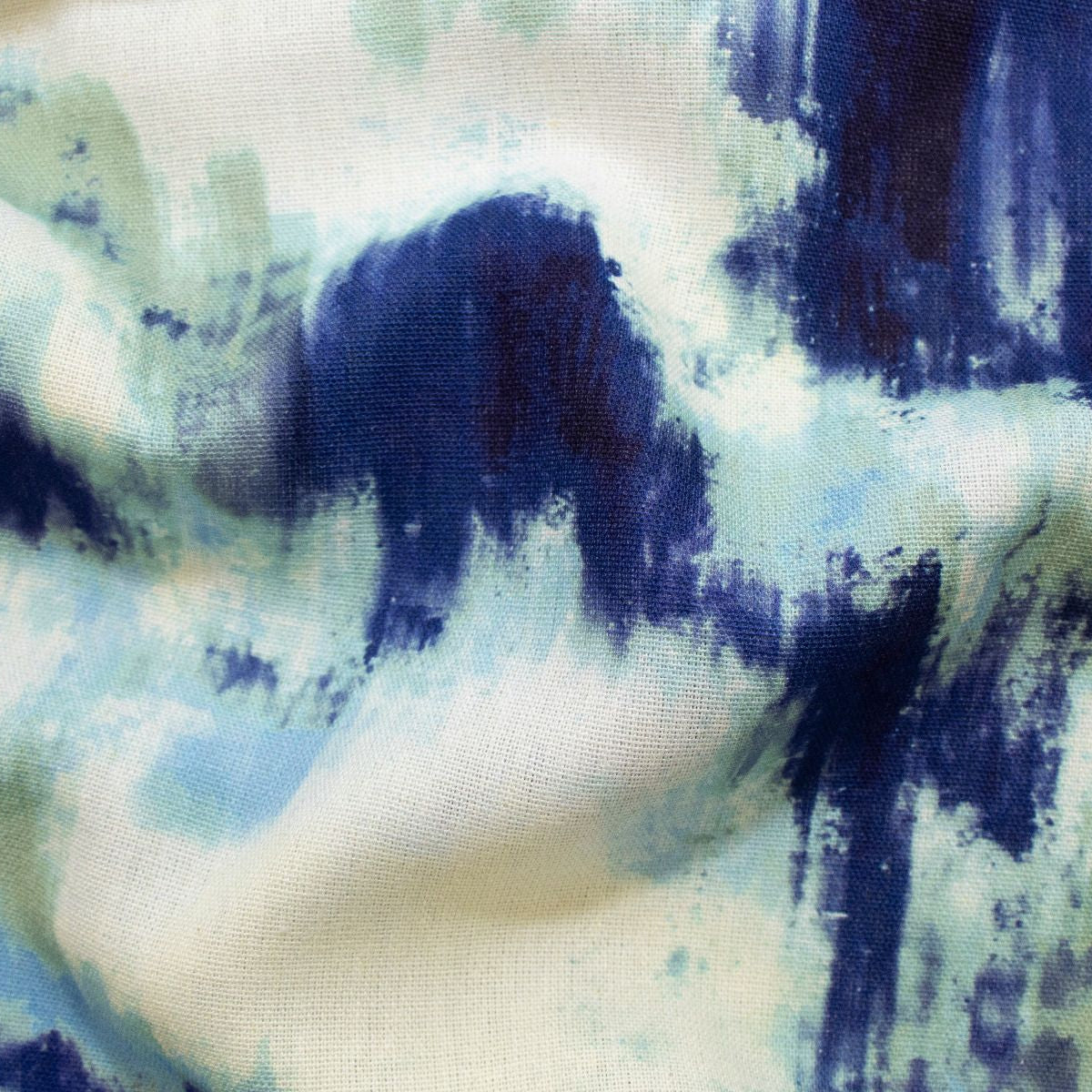 Webware Viskose Leinen - Brush - blau