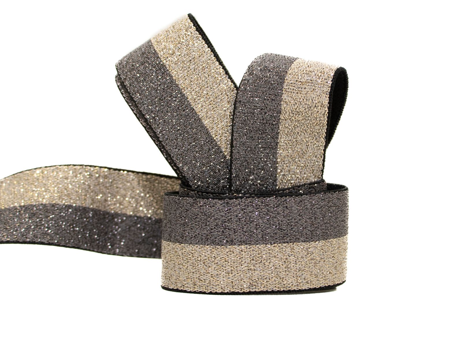 Gummiband mit Glitzer