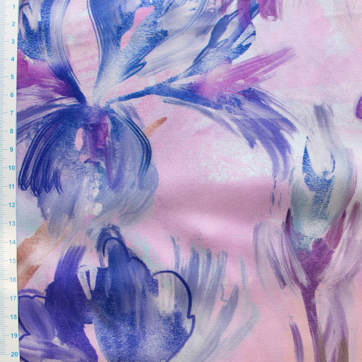 Webware Viskose Radiance - Abstrakte Blumen - lila