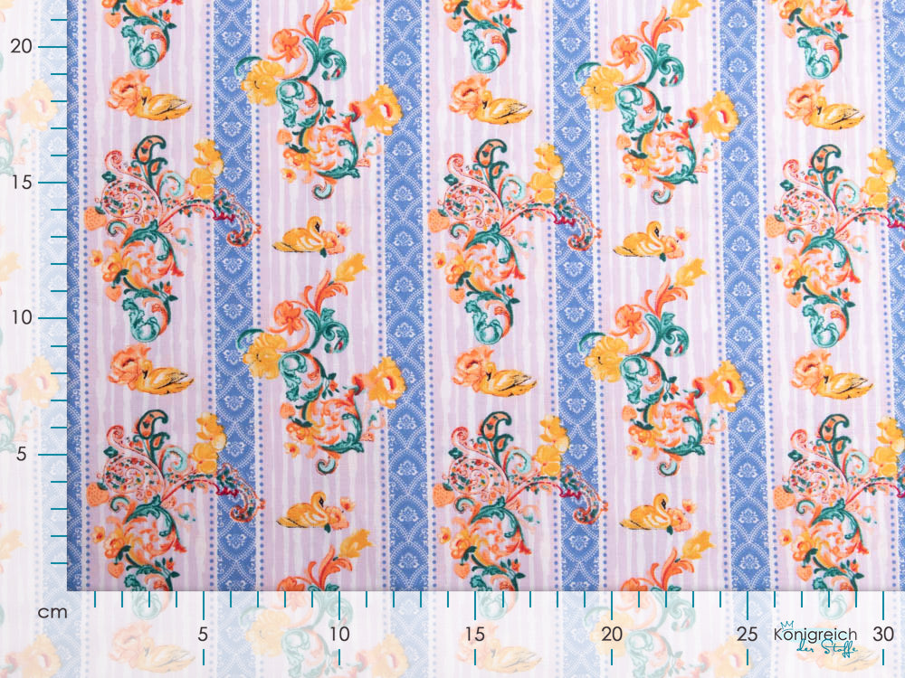 Webware Baumwolle by Klaranähta - florales Muster