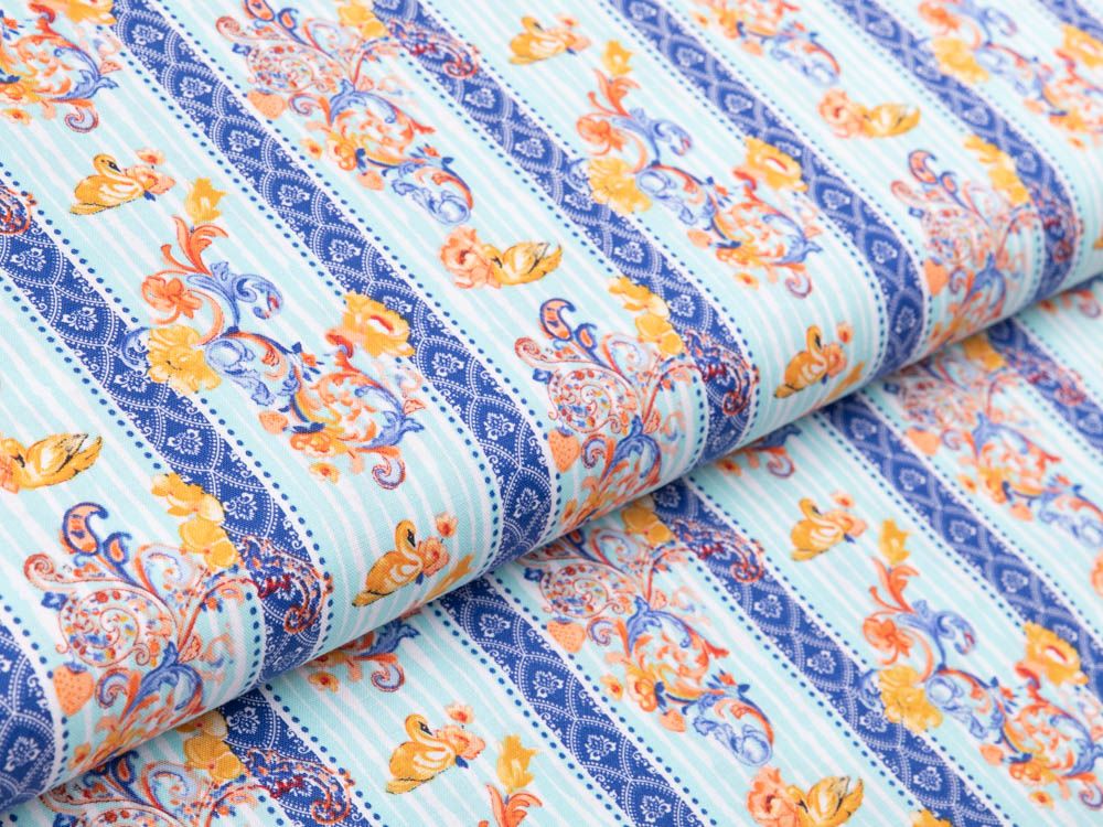 Webware Baumwolle by Klaranähta - florales Muster