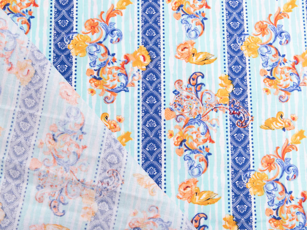 Webware Baumwolle by Klaranähta - florales Muster