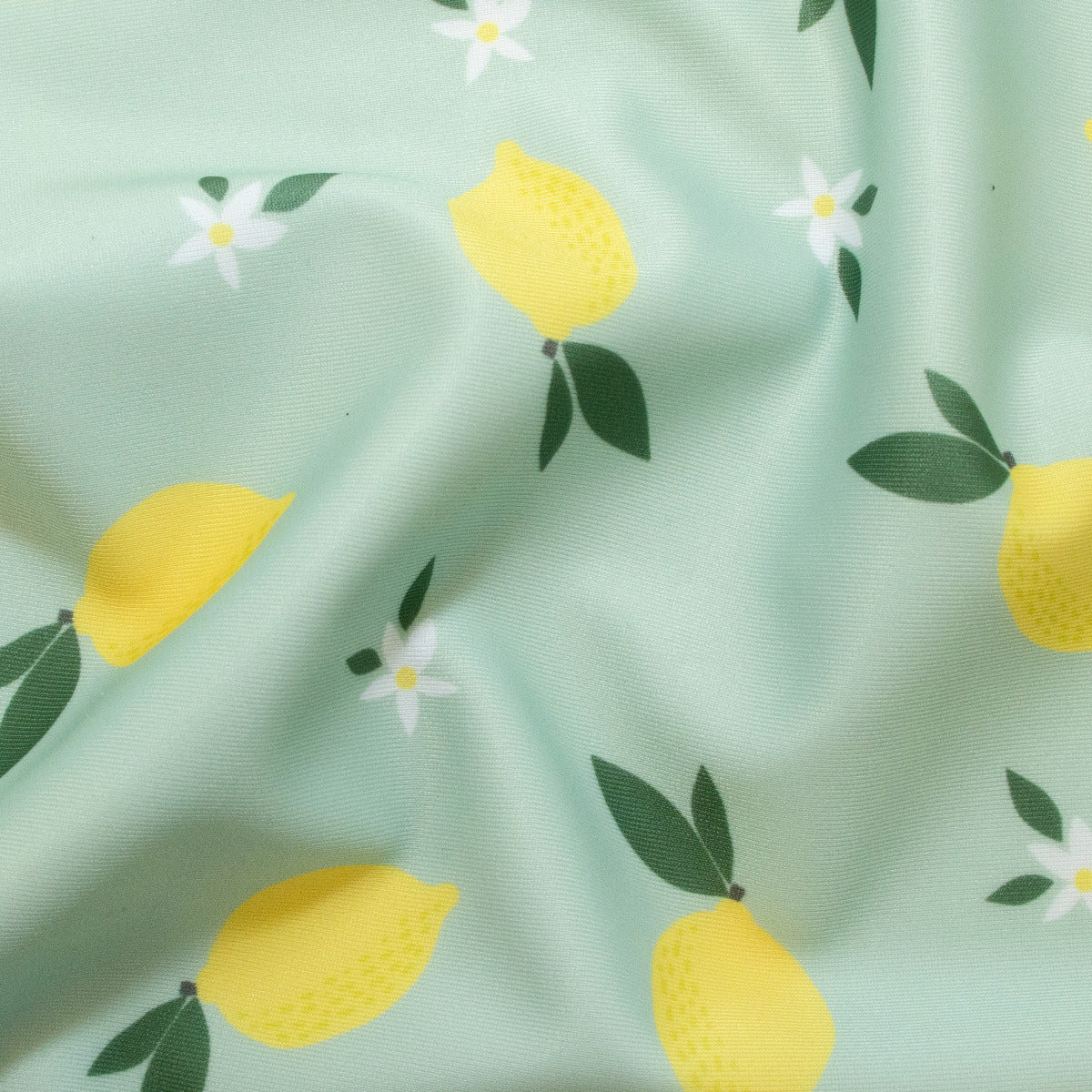 Swimwear Jersey Badestoff UV Protection UPF 50 Zitronen - mint